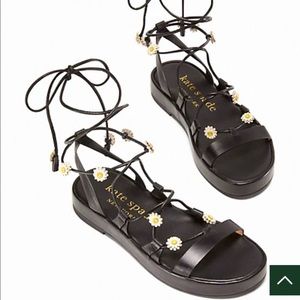 Kate Spade sprinkles strappy sandals in black